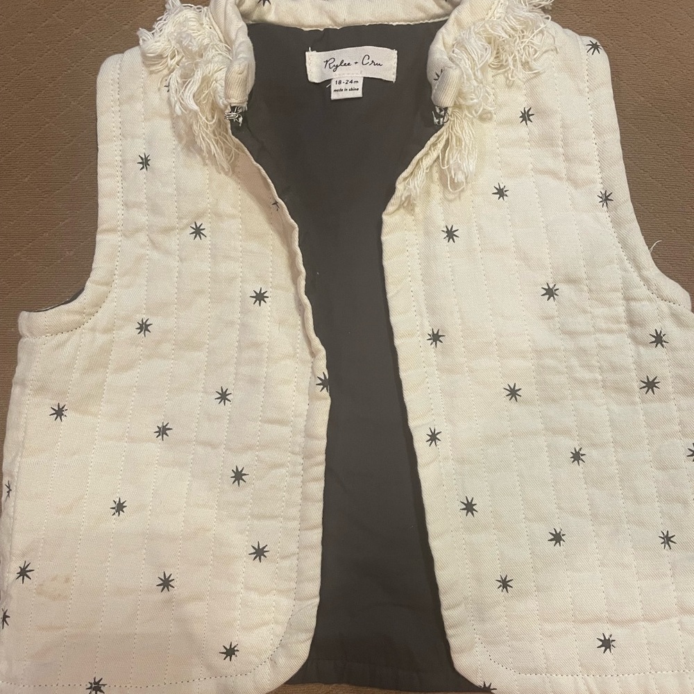 Cute stylish toddler starburst vest from famed maker Rylee + Cru